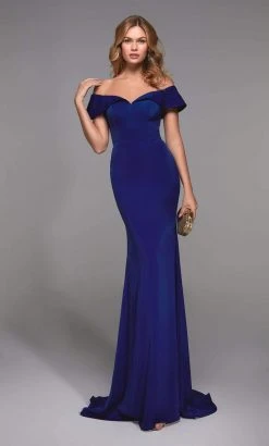 Alyce Paris - 27489 Off Shoulder Long Trumpet Dress