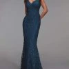 Alyce Paris - 27496 Embroidered V Neck Trumpet Evening Gown 2 Alyce Paris - 27496 Embroidered V Neck Trumpet Evening Gown