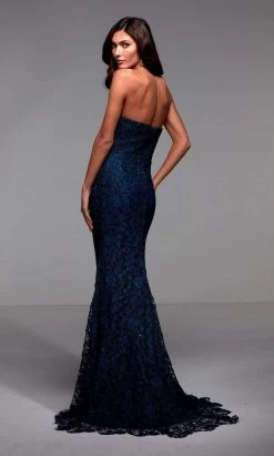 Alyce Paris - 27496 Embroidered V Neck Trumpet Evening Gown