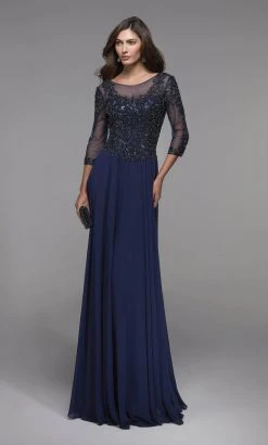 Alyce Paris 27502 - Beaded Bateau Neck Formal Dress