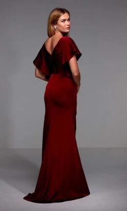 Alyce Paris - 27520 Flutter Sleeve Draping Long Dress