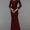 Alyce Paris - 27522 Glitter V Neck Trumpet Evening Dress 2 Alyce Paris - 27522 Glitter V Neck Trumpet Evening Dress