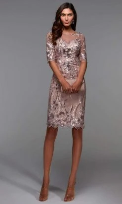 Alyce Paris - 27531 Illusion Embroidered Semi-Formal Dress