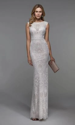 Alyce Paris 27537 - Lace Sleeveless Bateau Neck Formal Dress