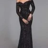 Alyce Paris - 27544 Off Shoulder Sequined Evening Gown 1 Alyce Paris - 27544 Off Shoulder Sequined Evening Gown