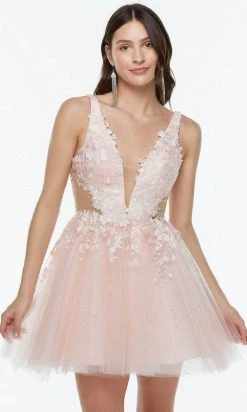 Alyce Paris 3099 - V-Straps Cocktail Dress