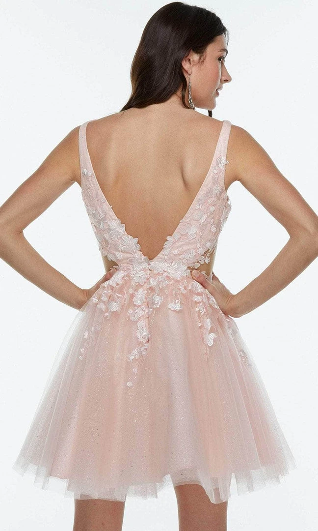 Alyce Paris 3099 - V-Straps Cocktail Dress 4 Alyce Paris 3099 - V-Straps Cocktail Dress