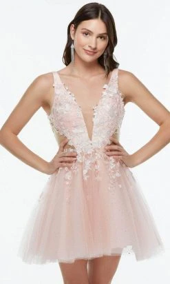 Alyce Paris 3099 - V-Straps Cocktail Dress 9 Alyce Paris 3099 - V-Straps Cocktail Dress