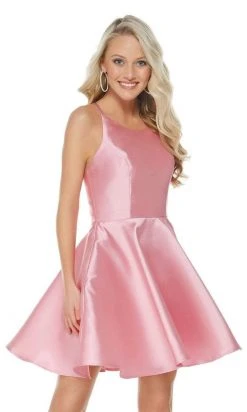 Alyce Paris - 3703 Strappy Fitted Halter Cocktail Dress