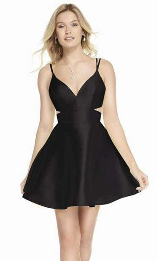 Alyce Paris - 3879 V Neck Cutout Bandeau Back Mikado Cocktail Dress 3 Alyce Paris - 3879 V Neck Cutout Bandeau Back Mikado Cocktail Dress