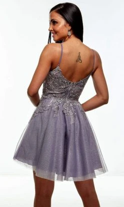 Alyce Paris - 3952 Embroidered A-Line Cocktail Dress