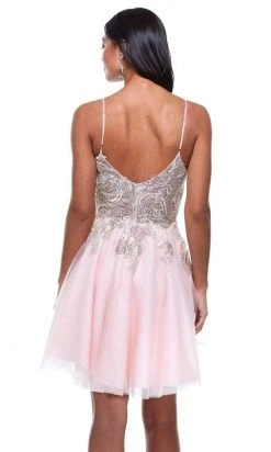 Alyce Paris - 3952 Embroidered A-Line Cocktail Dress