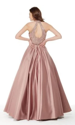 Alyce Paris - 5021 Sleeveless Beaded Lace High Neck Ballgown