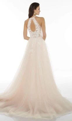Alyce Paris - 5089 Lace Halter Tulle A-Line Gown