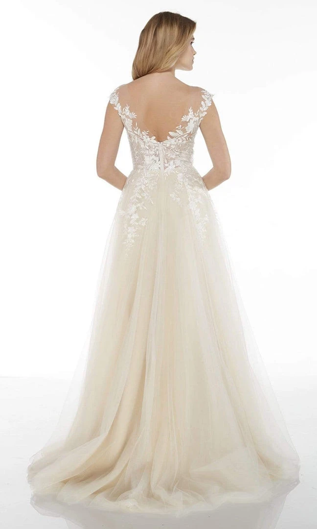 Alyce Paris - 5090 Cap Sleeve Embroidered Lace Tulle Dress 4 Alyce Paris - 5090 Cap Sleeve Embroidered Lace Tulle Dress