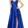 Alyce Paris - 60094 Surplice Bodice Taffeta High Slit A-Line Gown