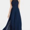 Alyce Paris - 60354 Beaded Lace Bodice Flowy Chiffon Evening Gown 1 Alyce Paris - 60354 Beaded Lace Bodice Flowy Chiffon Evening Gown