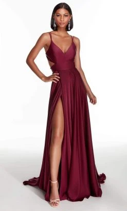 Alyce Paris - 60453 Sleeveless V Neck Sexy Satin A-Line Gown 21 Alyce Paris - 60453 Sleeveless V Neck Sexy Satin A-Line Gown