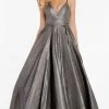 Alyce Paris - 60564 Shimmering Sleeveless High Slit A-Line Gown 1 Alyce Paris - 60564 Shimmering Sleeveless High Slit A-Line Gown