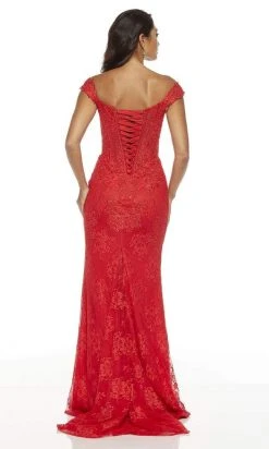 Alyce Paris - 60650 Off Shoulder Jeweled Lace Sheath Gown 8 Alyce Paris - 60650 Off Shoulder Jeweled Lace Sheath Gown