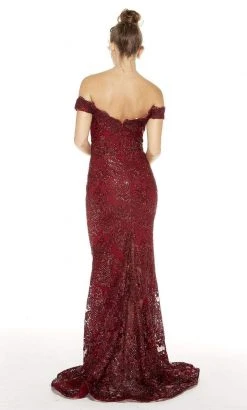 Alyce Paris - 60651 Embroidered Trumpet Dress With Train