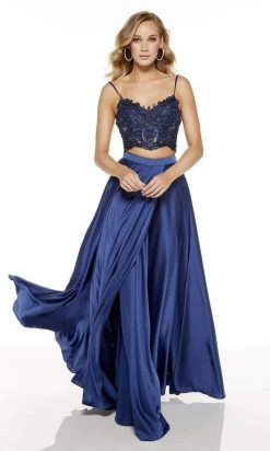 Alyce Paris - 60777 Two Piece V-Neck A-Line Dress