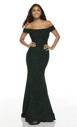 Alyce Paris - 60794 Off-Shoulder Straight Across Long Dress
