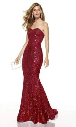 Alyce Paris - 60809 Strapless Sequined Mermaid Dress 8 Alyce Paris - 60809 Strapless Sequined Mermaid Dress