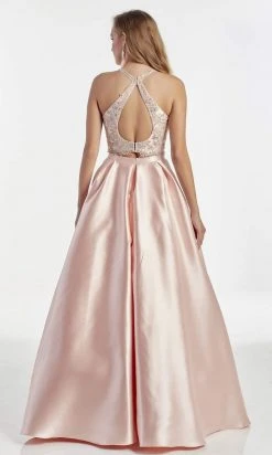 Alyce Paris - 60880 Embroidered Halter Mikado Ballgown