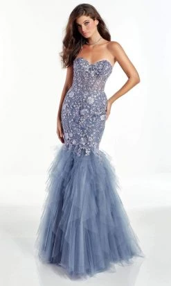 Alyce Paris - 60909 Strapless Corset Bodice Lace Tulle Mermaid Gown