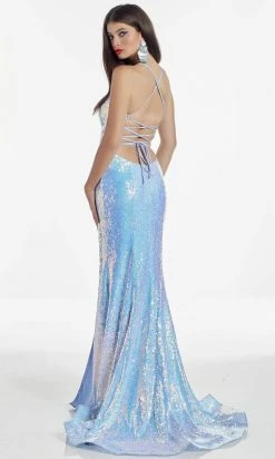 Alyce Paris - 60937 Sequin Ornate Zip-Up High Slit Gown