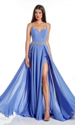 Alyce Paris - 60959 Sweetheart Chiffon A-line Gown With Slits