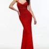 Alyce Paris - 61045 Sleeveless Cowl Neck Studded Fitted Evening Gown 1 Alyce Paris - 61045 Sleeveless Cowl Neck Studded Fitted Evening Gown