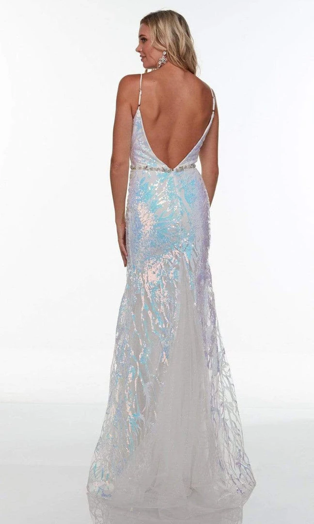 Alyce Paris - 61090 Holographic Shimmer Trumpet Gown 6 Alyce Paris - 61090 Holographic Shimmer Trumpet Gown