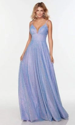 Alyce Paris - 61091 Glittery High Waisted Flowy Dress