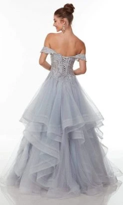 Alyce Paris - 61095 Lace Detailed Off Shoulder Gown