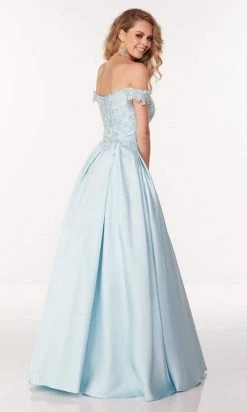 Alyce Paris - 61103 Off Shoulder Satin A-Line Gown