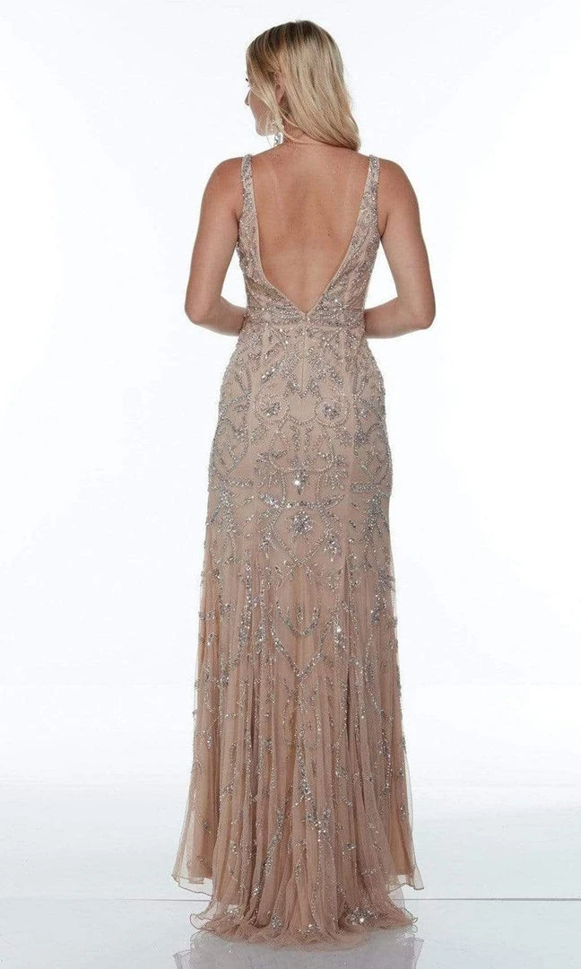 Alyce Paris - 61112 Sleeveless V-Back Sheath Gown 4 Alyce Paris - 61112 Sleeveless V-Back Sheath Gown