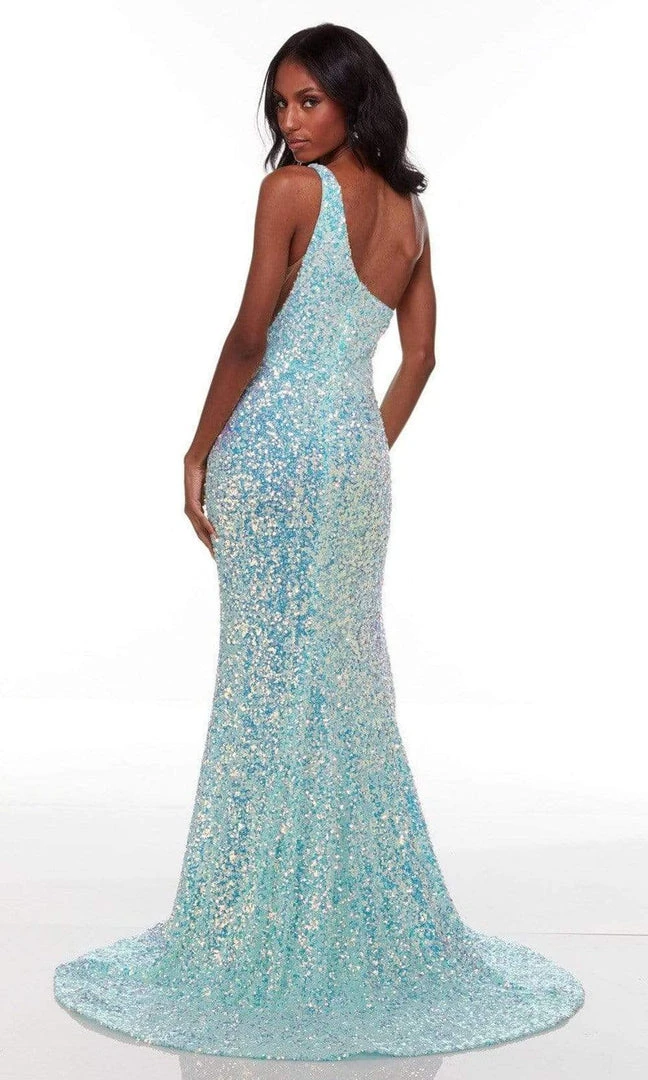 Alyce Paris - 61114 One Shoulder Sequin Gown 7 Alyce Paris - 61114 One Shoulder Sequin Gown