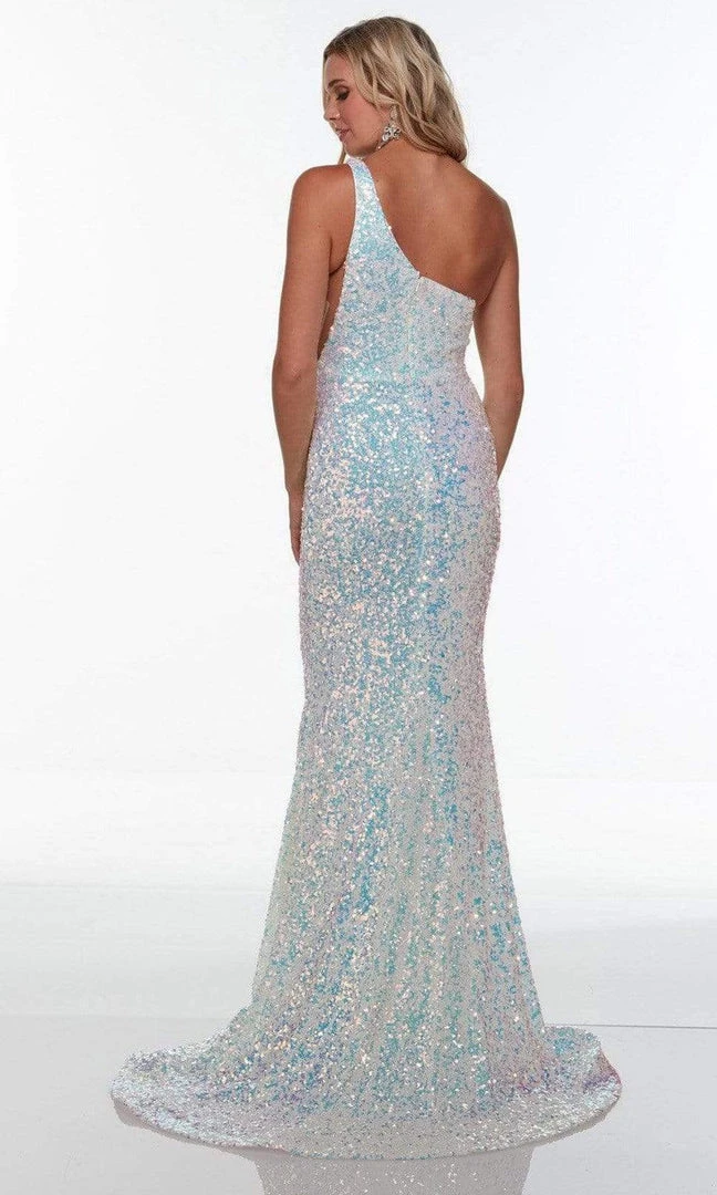 Alyce Paris - 61114 One Shoulder Sequin Gown 4 Alyce Paris - 61114 One Shoulder Sequin Gown