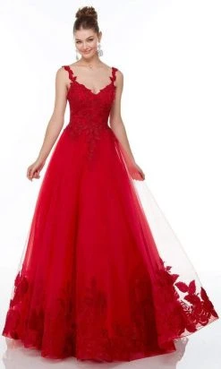 Alyce Paris - 61131 Sleeveless Floral Embroidered Ballgown 12 Alyce Paris - 61131 Sleeveless Floral Embroidered Ballgown