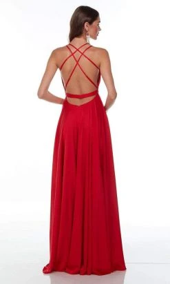 Alyce Paris - 61139 Cow Style High Slit Gown