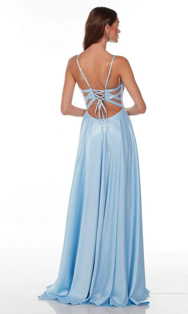 Alyce Paris - 61141 Beaded High Slit Gown 4 Alyce Paris - 61141 Beaded High Slit Gown