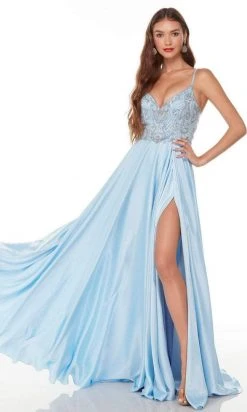 Alyce Paris - 61141 Beaded High Slit Gown 7 Alyce Paris - 61141 Beaded High Slit Gown