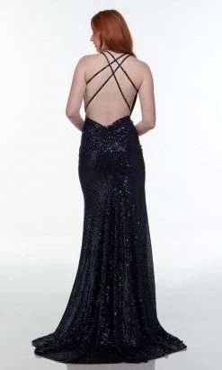 Alyce Paris - 61150 Sequined High Slit Gown