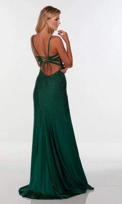 Alyce Paris - 61175 Jewel Strewn Gown With Slit