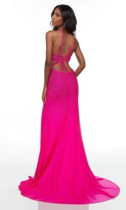 Alyce Paris - 61175 Jewel Strewn Gown With Slit