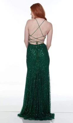 Alyce Paris - 61178 V-Neck Beaded Tulle Dress