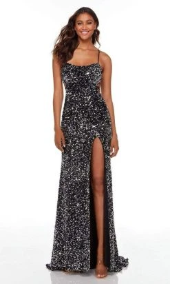 Alyce Paris - 61186 Sequin Cutout Back Gown