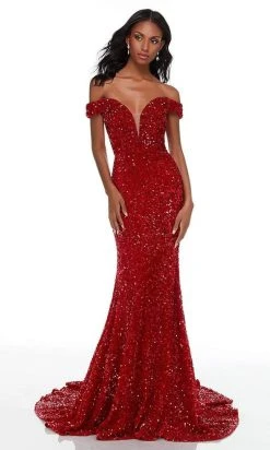 Alyce Paris - 61187 Off Shoulder Sheath Gown